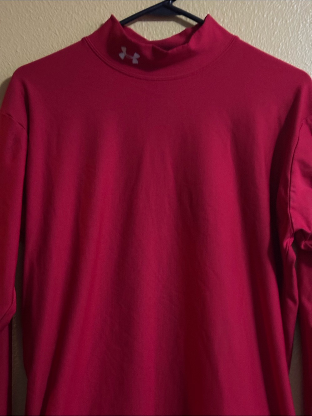 Under Armour Red Mock Neck Long Sleeve Cold Gear Size XXL - Picture 9 of 9